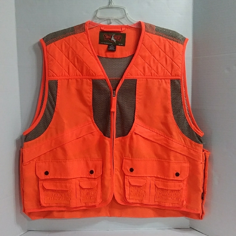 Trail Crest Outdoorsman Men's Blaze Orange Hunting Safety Vest *NWOT*